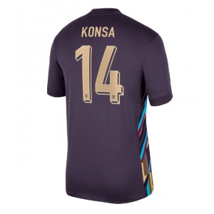 Fotbalové Dres Anglie Ezri Konsa #14 Venkovní Oblečení ME 2024 Krátký Rukáv